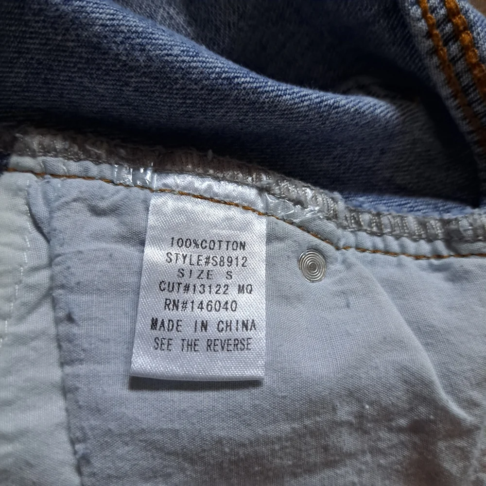 Signature 8 Ripped Blue White Denim Distressed Frayed Cotton Shorts Size Small